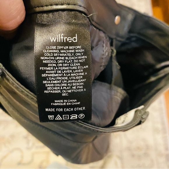 ARITZIA Wilfred Faux Leather Pants Gray - Picture 8 of 9